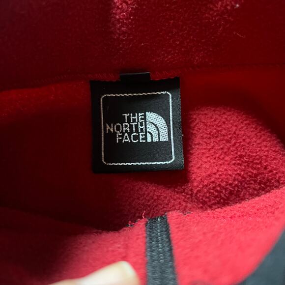 The North Face Women's Polartec Half Zip Fleece Pullover-Red/Black - Picture 10 of 14